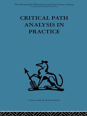 cover image of Critical Path Analysis in Practice